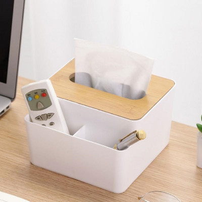 NISHIV 3 Compartments plastic Desk Organizer(Multicolor)