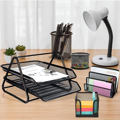 KUBER INDUSTRIES 1 Compartments Iron Office TYPE(Black)
