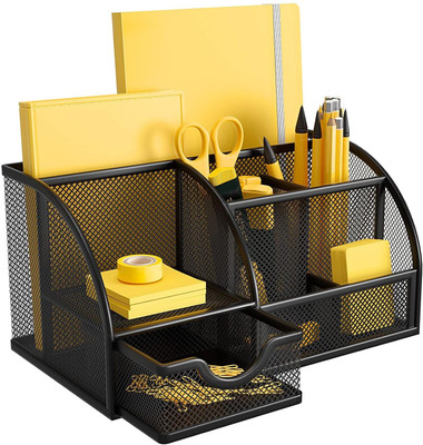 Bileder 7 Compartments Metal Multifunctional(Black)