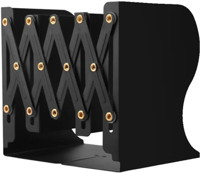SYGA 4 Compartments Iron Book Stand(Black)
