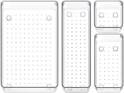 WEMOL 1 Compartments plastic storage organizer(clear)