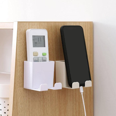 LILA ENTERPRISE 1 Compartments Plastic Remote Stand & Mobile Charging Holder(White)