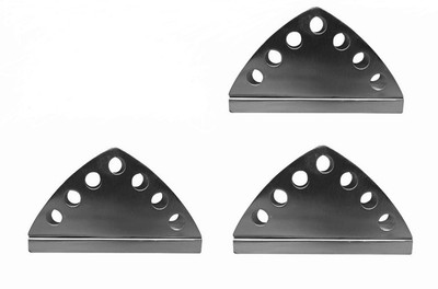 Fably 3 Compartments Stainless Steel 3pc Steel Napkin Holder For House/Hotel/Restaurant/ Napkin Stand set of 3(Silver)