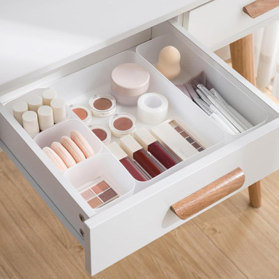 ZOLYPY 5 Compartments Plastic, Polypropylene Desk Organizers(White)