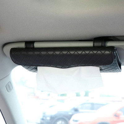 MELUDI Car Tissue Holder Tissue Holder for Car Vehicle Tissue Dispenser(Black)