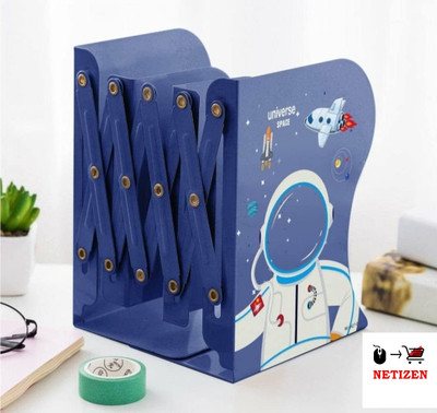netizen 3 Compartments Metal Quality Folding Book Stand / Shelf Metal Space Design(Multicolor)
