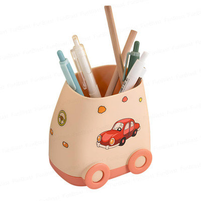 FunBlast 2 Compartments Plastic Desk Organizer(Multicolor)