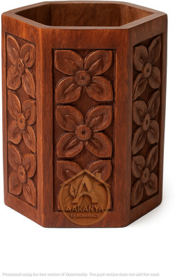 AaranyaCrafts 1 Compartments wood Multipurpose organizer(Brown)