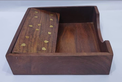 WoodAstia 1 Compartments wOOD STAND(Brown)