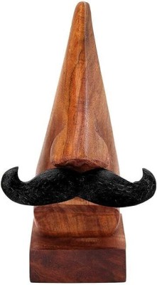 ORRISH 1 Compartments Wood Spectacle & Eyeglass Stand Nose Shaped Sunglasses Holder (Mustache)(Brown)