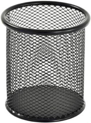 labh 1 Compartments METAL pen stand(Black)