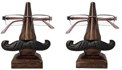 APEROL DESIGN 1 Compartments Wooden Wooden Nose Shape Specs & Sunglass Holder Stand – Handmade Rosewood Design(Brown)