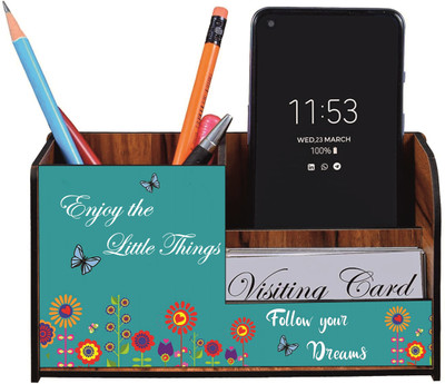SHIV COLLECTION 3 Compartments Wooden Desk Organizers(Multicolor)