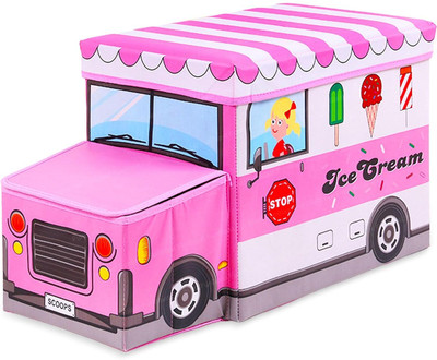 FunBlast 2 Compartments Plastic Desk Organizer(Pink)