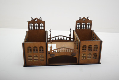 NIRAV CNC WORK 3 Compartments MDF DESK ORAGNISER(Brown)