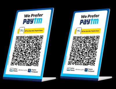 Classic Concepts 2 Compartments Acrylic Qr Code stand Display stand(White)