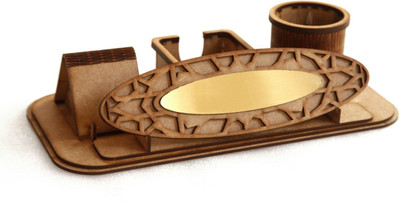 JAI SHRI 1 Compartments wooden penstand(Cream)