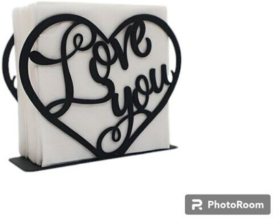 STONE X 1 Compartments metal TISSUE HOLDER(Black)