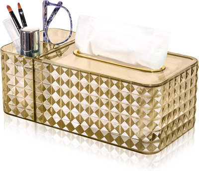 DIYAL ENTERPRISE 1 Compartments Acrylic Tissue holder(Multicolor)