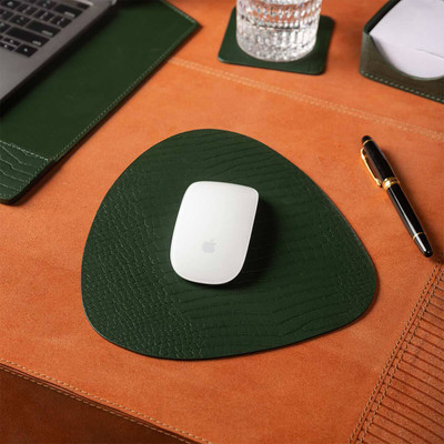 Three Sixty 1 Compartments Leather Mouse Pad(Green)
