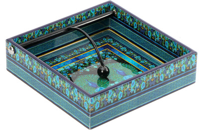DULI 1 Compartments Napkin Holder, Tissue Stand Decorative Tissue Holder Napkin Holder(Blue, Green)