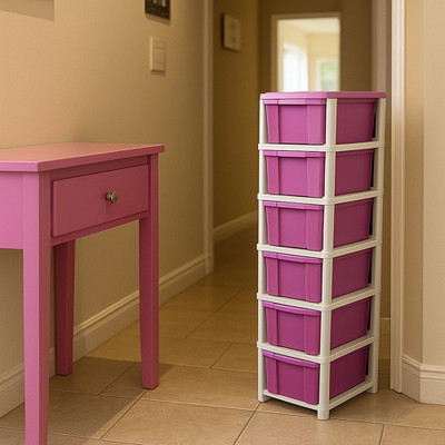 MAXTID 6 Compartments Plastic PP(Pink)