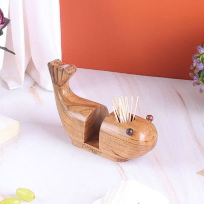 Chokhat 1 Compartments Wooden Napkin Holder(Brown)
