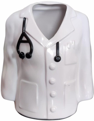 Priceless Deals 1 Compartments Plastic Doctor Pen Stand Desk Organizer for Doctors & MBBS Students Pen stand(White)