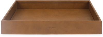 Walrus 1 Compartments Aritificial Leather Office Equipment Organiser(Tan)
