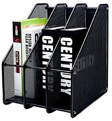 zvonko 3 Compartments metal 3 SEC FILE HOLDER(Black)