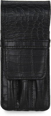Essart 3 Compartments Faux Leather Flap(Croco Black)