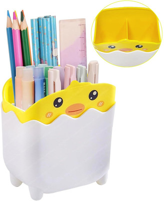 FunBlast 2 Compartments Plastic Desk Organizer(Multicolor)