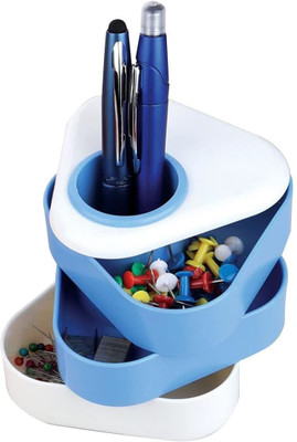 DITCAFOS 3 Compartments Plastic SLIDING DRAWERS PEN STAND MULTIFUNCTION PEN STAND FOR TABLE/OFFICE(Multicolor)