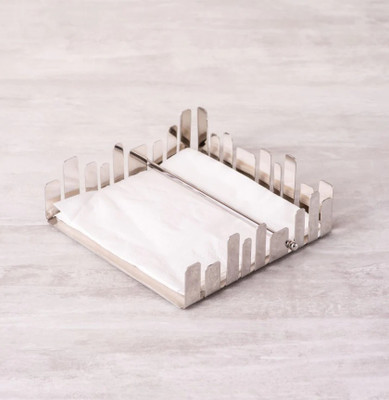finality 1 Compartments Stainless Steel Urben Napkin Holder Pack of 1(Silver)