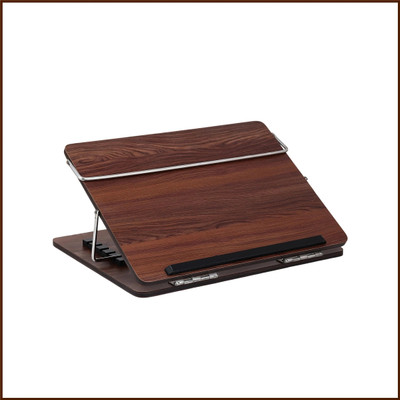 VeleSolv 1 Compartments Wooden Foldable Laptop Stand – Height Adjustable, 12x16 Inch(Rolex Dark)