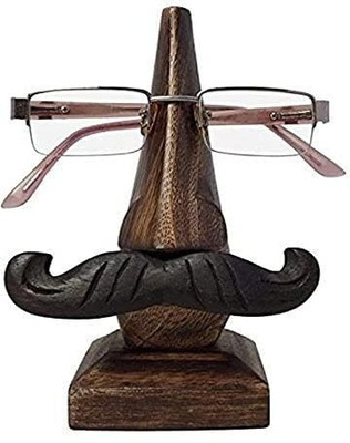 APEROL DESIGN 1 Compartments Wooden Wooden Nose Shape Specs & Sunglass Holder Stand – Handmade Rosewood Design(Brown)