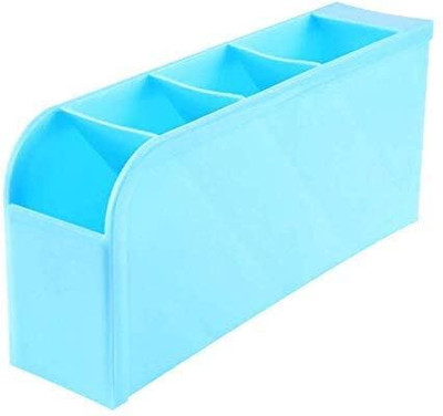 VAJIN 4 Compartments Plastic Pen Stand(Multicolor)