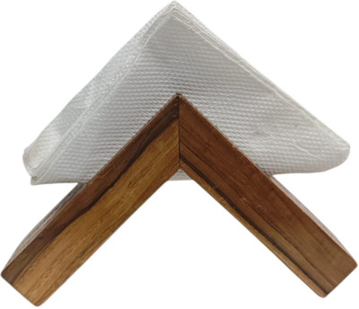 MSInteriors 1 Compartments TEAK WOOD TISSUE HOLDER(NATURAL WOOD)