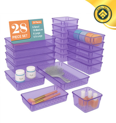 BLADESMITH 28 Compartments PLASTIC Plastic drawer organizer(Purple)