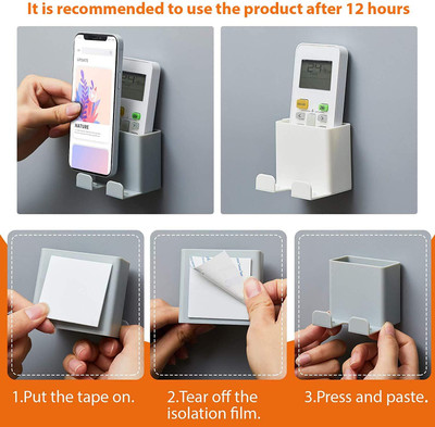 LILA ENTERPRISE 1 Compartments Plastic Remote Stand & Mobile Charging Holder(White)