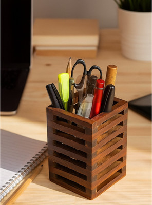 Shaniya crafts 1 Compartments wood Holder(Brown)