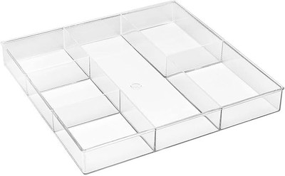 Indian Decor 4 Compartments Acrylic Desk Organizer(transparent)