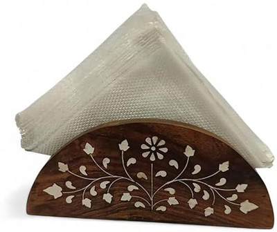 XWOOD 1 Compartments Wooden Napkin Holder(Dark Brown)