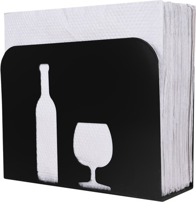Kshavi 1 Compartments Metal Napkin Holder Room/Dinner Table/Bathroom 1 Compartments Tissue Box & Napkin Holder Kitchen/Dinning(Black)
