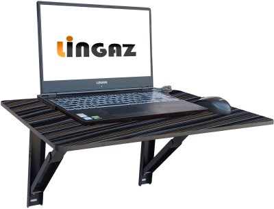 LINGAZ 1 Compartments WOOD Solid Wall Mounted Folding Study Table Laptop Desk for Home and Office USE(Black)