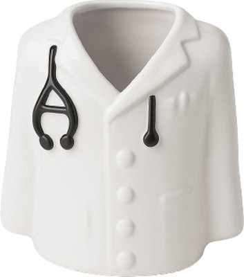 CountryBell 1 Compartments Plastic Pen stand(White)