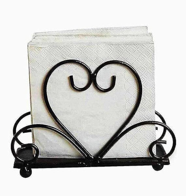 ZoeeCorporation 1 Compartments iron Napkin Holder(Black)