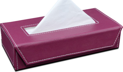 tinytoyz 1 Compartments Tissue Box Holder with 100 Pulls Cotton Rags Tissue for Office Desks,Cars & Home Tissue Paper Holder(Pink)