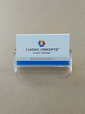 Classic Concepts 1 Compartments Fiber Visiting Card Holder(Clear)