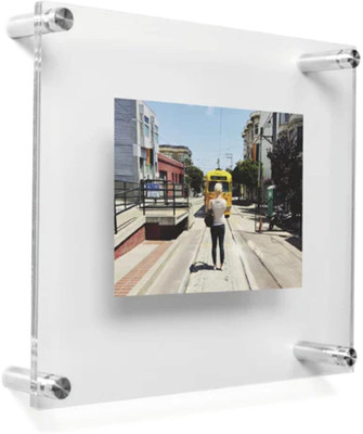 PRIBOX 1 Compartments Arcylic Sandwich Frame | Wall Mounted | Signage Wall Sheet, Board for Ads(Transparent)